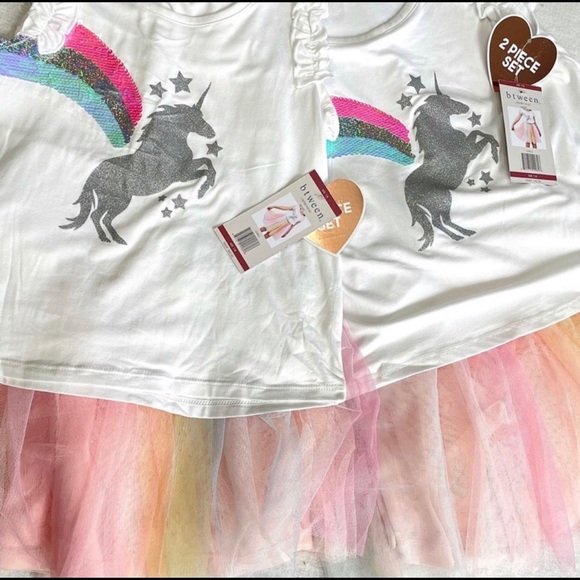 🌟SOLD BTWEEN rainbow MAGICAL Tutu Unicorn Set 7/8 NWT - Picture 2 of 11
